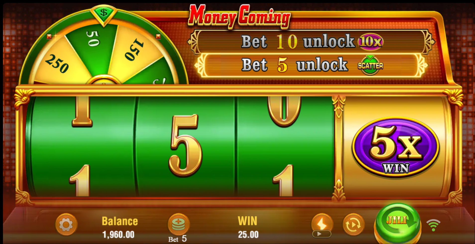 Money Coming slot 1win Indonesia jackpot opportunities